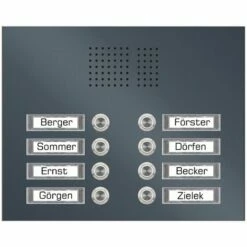 Edelstahl Unterputz Achtfamilien Türklingel Quer 305x235mm -Türschilder aus Edelstahl Geschäft edelstahl unterputz achtfamilien tuerklingel quer 305x235mm3