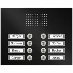 Edelstahl Unterputz Achtfamilien Türklingel Quer 305x235mm -Türschilder aus Edelstahl Geschäft edelstahl unterputz achtfamilien tuerklingel quer 305x235mm4