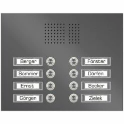 Edelstahl Unterputz Achtfamilien Türklingel Quer 305x235mm -Türschilder aus Edelstahl Geschäft edelstahl unterputz achtfamilien tuerklingel quer 305x235mm6