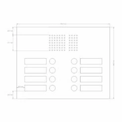 Edelstahl Unterputz Achtfamilien Türklingel Quer 305x235mm -Türschilder aus Edelstahl Geschäft edelstahl unterputz achtfamilien tuerklingel quer 305x235mm7