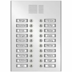 Edelstahl Unterputz Achtzehnfamilien Türklingel Quer 305x385mm -Türschilder aus Edelstahl Geschäft edelstahl unterputz achtzehnfamilien tuerklingel quer 305x385mm4
