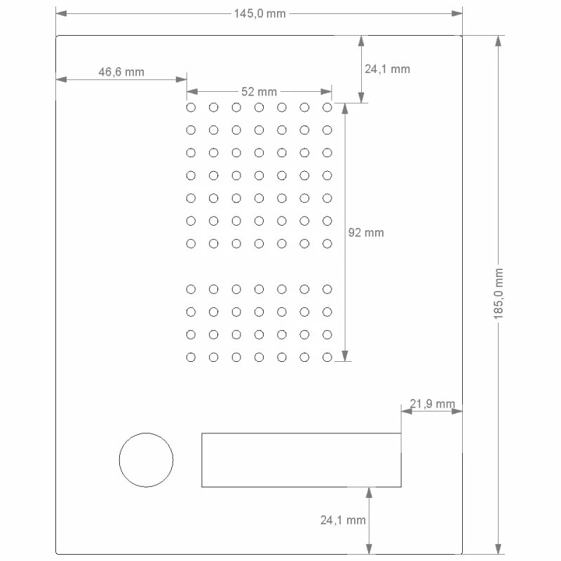 Edelstahl Unterputz Einfamilien Türklingel 145x185mm 7 Edelstahl Unterputz Einfamilien Türklingel 145x185mm – Bild 7