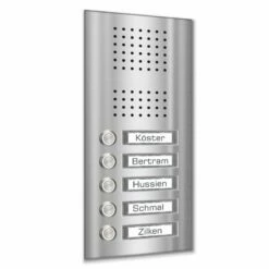 Edelstahl Unterputz Fünffamilien Türklingel 145x304mm