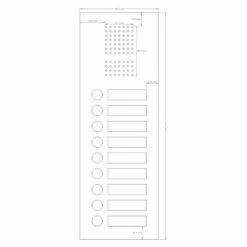 Edelstahl Unterputz Neunfamilien Türklingel 145x420mm -Türschilder aus Edelstahl Geschäft edelstahl unterputz neunfamilien tuerklingel 145x420mm7