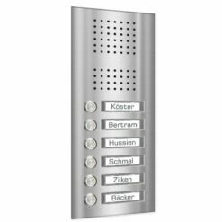 Edelstahl Unterputz Sechsfamilien Türklingel 145x333mm
