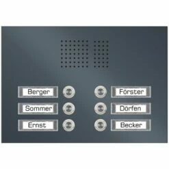 Edelstahl Unterputz Sechsfamilien Türklingel Quer 305x205mm -Türschilder aus Edelstahl Geschäft edelstahl unterputz sechsfamilien tuerklingel quer 305x205mm2