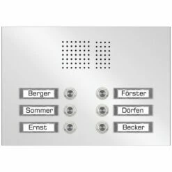 Edelstahl Unterputz Sechsfamilien Türklingel Quer 305x205mm -Türschilder aus Edelstahl Geschäft edelstahl unterputz sechsfamilien tuerklingel quer 305x205mm4