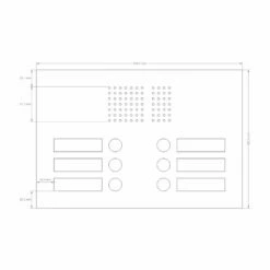 Edelstahl Unterputz Sechsfamilien Türklingel Quer 305x205mm -Türschilder aus Edelstahl Geschäft edelstahl unterputz sechsfamilien tuerklingel quer 305x205mm6