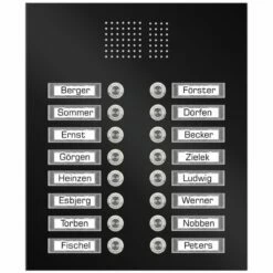 Edelstahl Unterputz Sechszehnfamilien Türklingel Quer 305x355mm -Türschilder aus Edelstahl Geschäft edelstahl unterputz sechszehnfamilien tuerklingel quer 305x355mm4