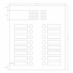 Edelstahl Unterputz Sechszehnfamilien Türklingel Quer 305x355mm -Türschilder aus Edelstahl Geschäft edelstahl unterputz sechszehnfamilien tuerklingel quer 305x355mm7