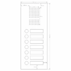 Edelstahl Unterputz Siebenfamilien Türklingel 145x362mm -Türschilder aus Edelstahl Geschäft edelstahl unterputz siebenfamilien tuerklingel 145x362mm7