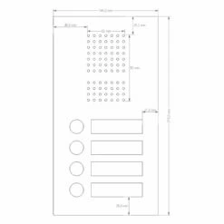 Edelstahl Unterputz Vierfamilien Türklingel 145x275mm -Türschilder aus Edelstahl Geschäft edelstahl unterputz vierfamilien tuerklingel 145x275mm7