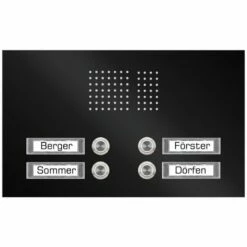Edelstahl Unterputz Vierfamilien Türklingel Quer 305x175mm 10 Edelstahl Unterputz Vierfamilien Türklingel Quer 305x175mm -Türschilder aus Edelstahl Geschäft edelstahl unterputz vierfamilien tuerklingel quer 305x175mm4