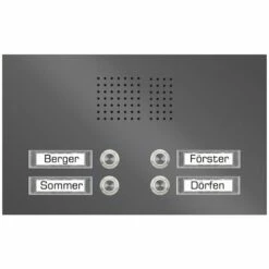 Edelstahl Unterputz Vierfamilien Türklingel Quer 305x175mm 12 Edelstahl Unterputz Vierfamilien Türklingel Quer 305x175mm -Türschilder aus Edelstahl Geschäft edelstahl unterputz vierfamilien tuerklingel quer 305x175mm6