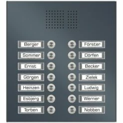 Edelstahl Unterputz Vierzehnfamilien Türklingel Quer 305x325mm -Türschilder aus Edelstahl Geschäft edelstahl unterputz vierzehnfamilien tuerklingel quer 305x325mm3