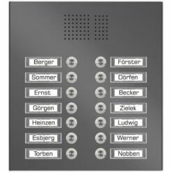 Edelstahl Unterputz Vierzehnfamilien Türklingel Quer 305x325mm -Türschilder aus Edelstahl Geschäft edelstahl unterputz vierzehnfamilien tuerklingel quer 305x325mm6