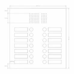 Edelstahl Unterputz Vierzehnfamilien Türklingel Quer 305x325mm -Türschilder aus Edelstahl Geschäft edelstahl unterputz vierzehnfamilien tuerklingel quer 305x325mm7