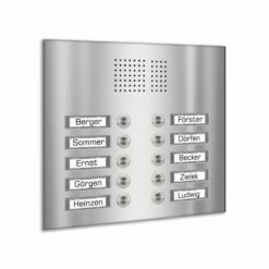 Edelstahl Unterputz Zehnfamilien Türklingel Quer 305x265mm