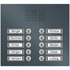 Edelstahl Unterputz Zehnfamilien Türklingel Quer 305x265mm -Türschilder aus Edelstahl Geschäft edelstahl unterputz zehnfamilien tuerklingel quer 305x265mm3