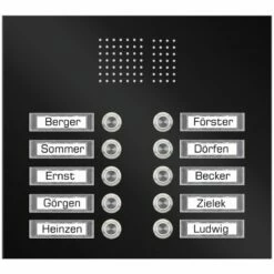 Edelstahl Unterputz Zehnfamilien Türklingel Quer 305x265mm -Türschilder aus Edelstahl Geschäft edelstahl unterputz zehnfamilien tuerklingel quer 305x265mm4