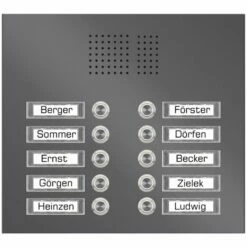 Edelstahl Unterputz Zehnfamilien Türklingel Quer 305x265mm -Türschilder aus Edelstahl Geschäft edelstahl unterputz zehnfamilien tuerklingel quer 305x265mm6