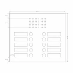 Edelstahl Unterputz Zehnfamilien Türklingel Quer 305x265mm -Türschilder aus Edelstahl Geschäft edelstahl unterputz zehnfamilien tuerklingel quer 305x265mm7