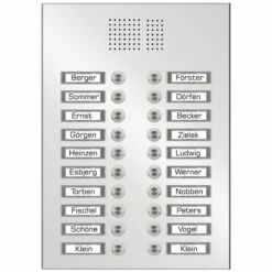 Edelstahl Unterputz Zwanzigfamilien Türklingel Quer 305x415mm -Türschilder aus Edelstahl Geschäft edelstahl unterputz zwanzigfamilien tuerklingel quer 305x415mm5