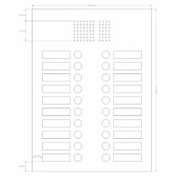 Edelstahl Unterputz Zwanzigfamilien Türklingel Quer 305x415mm -Türschilder aus Edelstahl Geschäft edelstahl unterputz zwanzigfamilien tuerklingel quer 305x415mm7