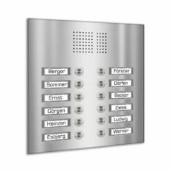 Edelstahl Unterputz Zwölffamilien Türklingel Quer 305x295mm