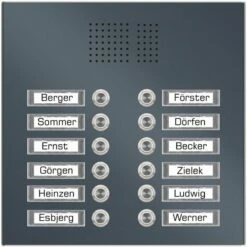 Edelstahl Unterputz Zwölffamilien Türklingel Quer 305x295mm -Türschilder aus Edelstahl Geschäft edelstahl unterputz zwoelffamilien tuerklingel quer 305x295mm3