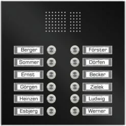 Edelstahl Unterputz Zwölffamilien Türklingel Quer 305x295mm -Türschilder aus Edelstahl Geschäft edelstahl unterputz zwoelffamilien tuerklingel quer 305x295mm4