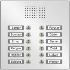 Edelstahl Unterputz Zwölffamilien Türklingel Quer 305x295mm -Türschilder aus Edelstahl Geschäft edelstahl unterputz zwoelffamilien tuerklingel quer 305x295mm5