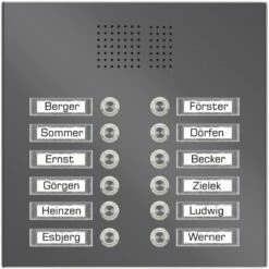 Edelstahl Unterputz Zwölffamilien Türklingel Quer 305x295mm -Türschilder aus Edelstahl Geschäft edelstahl unterputz zwoelffamilien tuerklingel quer 305x295mm6