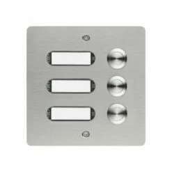 Edelstahl Unterputztürklingel Eckig Für Drei Wohneinheiten Inklusive UP-Kasten