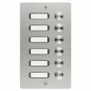 Edelstahl Unterputztürklingel Eckig Für Sechs Wohneinheiten Inklusive UP-Kasten