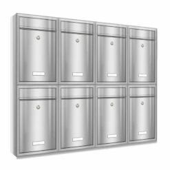 Edelstahl Wandbriefkästen Beliebig Erweiterbar Bis 30 Kästen -Türschilder aus Edelstahl Geschäft edelstahl wandbriefkaesten beliebig erweiterbar bis 30 kaesten3