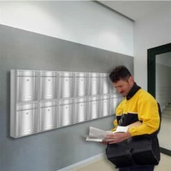 Edelstahl Wandbriefkästen Beliebig Erweiterbar Bis 30 Kästen -Türschilder aus Edelstahl Geschäft edelstahl wandbriefkaesten beliebig erweiterbar bis 30 kaesten4