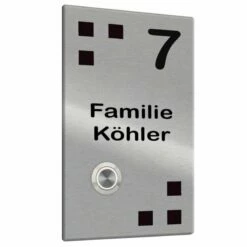 Edelstahlklingel 110x160mm Klingelplatte