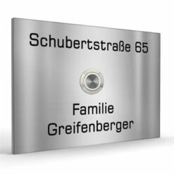 Edelstahlklingel 160x110mm Klingelplatte