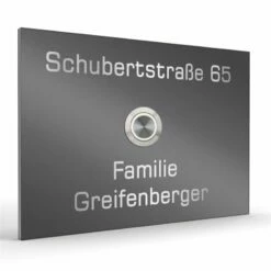 Edelstahlklingel 160x110mm Klingelplatte -Türschilder aus Edelstahl Geschäft edelstahlklingel 160x110mm klingelplatte5