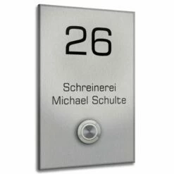 Edelstahlklingel 75x130mm Klingelplatte
