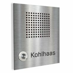 Edelstahlklingel Mit Sprechsieb 140x160mm