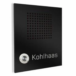 Edelstahlklingel Mit Sprechsieb 140x160mm -Türschilder aus Edelstahl Geschäft edelstahlklingel mit sprechsieb 140x160mm3