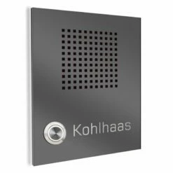 Edelstahlklingel Mit Sprechsieb 140x160mm -Türschilder aus Edelstahl Geschäft edelstahlklingel mit sprechsieb 140x160mm5