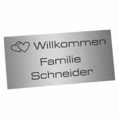 Edelstahlschild 100x50mm Typ 1