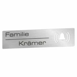 Edelstahlschild 120x30 Mm Mit Glockensymbol