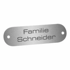 Edelstahlschild 60x20mm Typ 3 -Türschilder aus Edelstahl Geschäft edelstahlschild 60x20mm typ 32