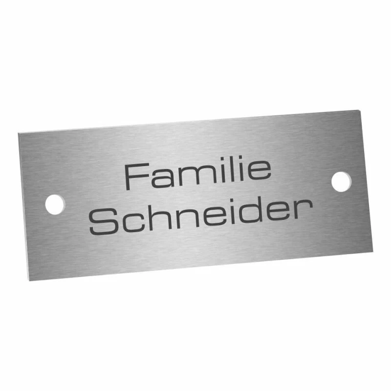 Edelstahlschild 70x25mm Typ 1 2 Edelstahlschild 70x25mm Typ 1 – Bild 2