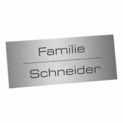 Edelstahlschild 70x25mm Typ 3