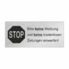 Edelstahlschild 80x35mm Keine Werbung_1